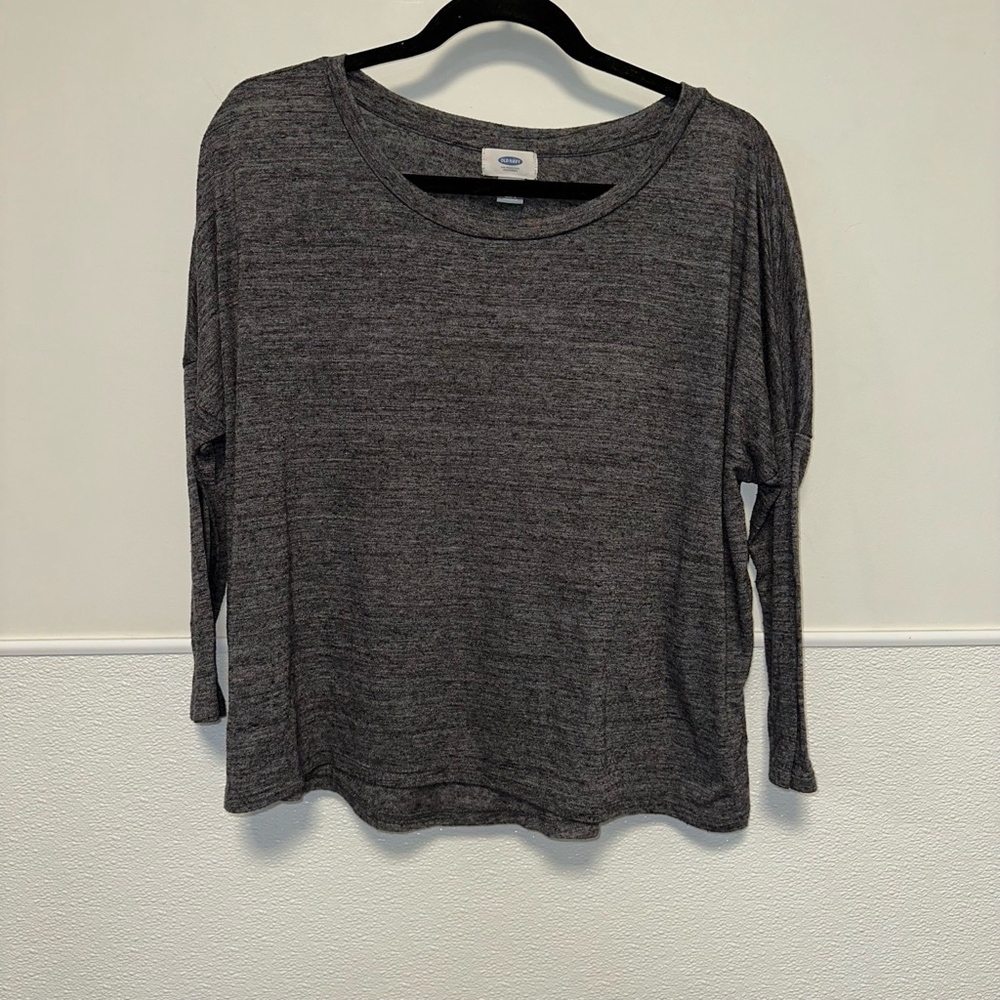 Women's Old Navy Gray Long Sleeve Top Size Small